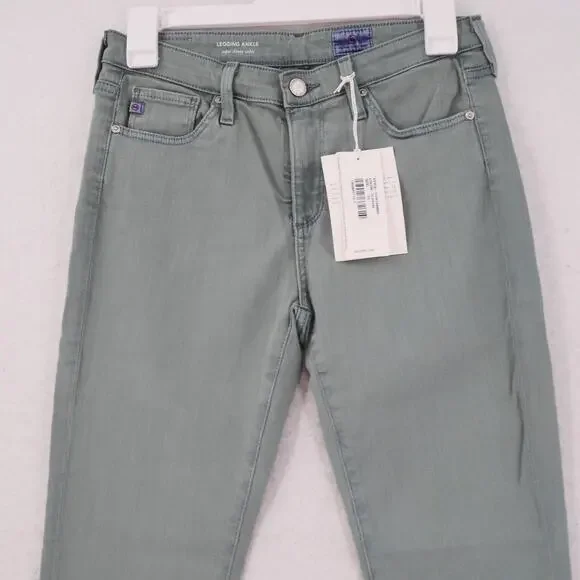 NEW AG Adriano Goldschmied Legging Super Skinny Ankle Jeans Green Size 4 26 - Picture 9 of 13